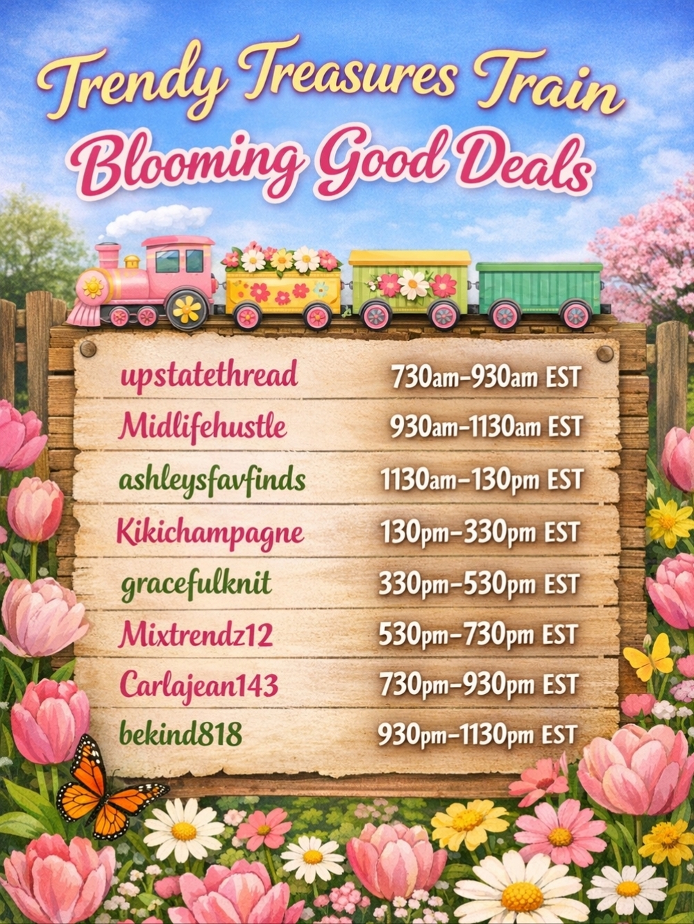 LIVE TODAY 4/29/2026 - Trendy Treasures Train Random Express - Picture 2 of 2